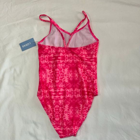 Girls Pink Tie Dye One Piece Swimsuit NWT - Picture 9 of 10